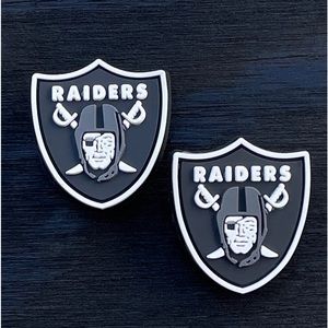 Raiders Shoe Charms, 2 Pieces, Shoe Charms for Croc Shoes, Football Charms,